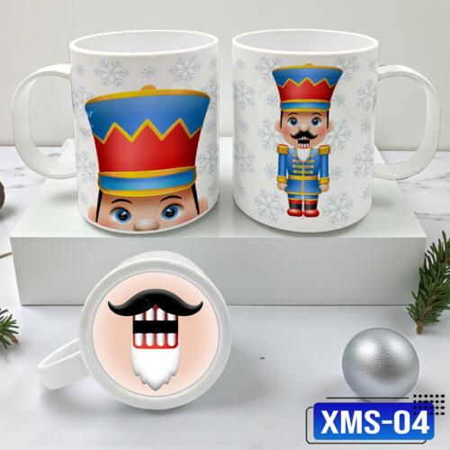 Cute Nut Cracker, Perfect Gift for Christmas, White Mug for Christmas - XMS-04 Thumbnail