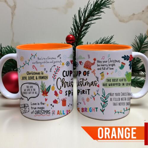 Cup of Christmas Spirit, The Best Gifts are Wrapped in Love, Christmas is Joy, Love & Family, Inner Color Mug for Christmas - ChristmasMug 2 Thumbnail