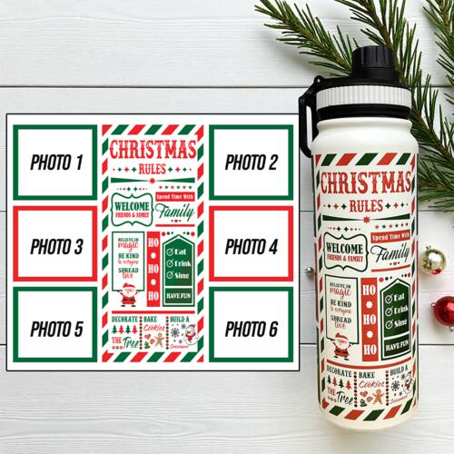 Christmas RULES Design, Vacuum Flask Full Print for Christmas - CSPT-01 Thumbnail