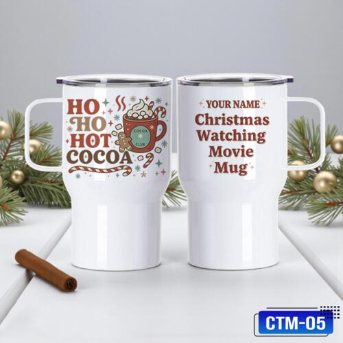 HO HO HOT COCOA, Christmas Mug Wrap with Personalized Name - CTM-05 Thumbnail