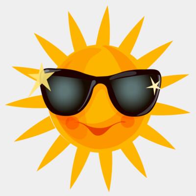 Summer Sticker - Sun with Shades - VSS3 Thumbnail