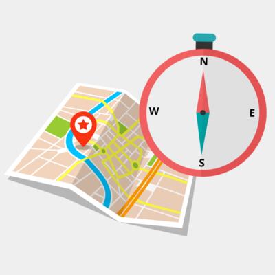 Summer Sticker - Map & Compass - VSS20 Thumbnail