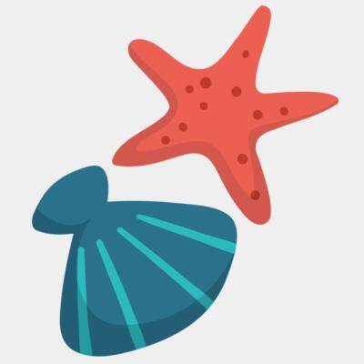 Summer Sticker - Seashell & Starfish - VSS21 Thumbnail