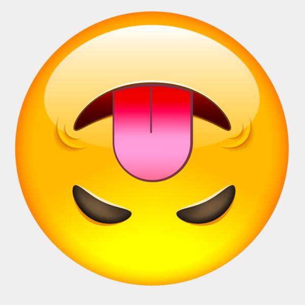 Emote, Inverted Face with Tongue 3D Emoji, Popular Designs, Emoji - EMJ 108 Thumbnail
