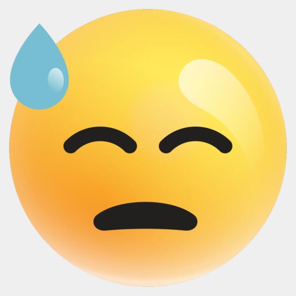 Emote, Downcast Face with Sweat 3D Emoji, Popular Designs, Emoji - EMJ 156 Thumbnail