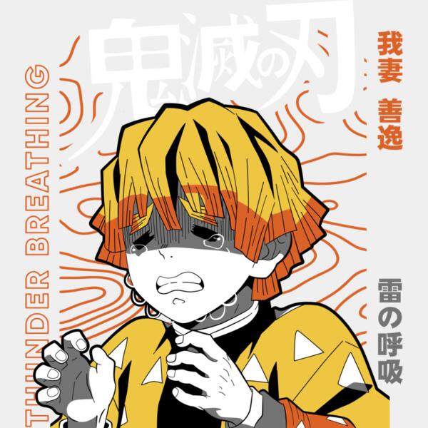 Demon Slayer, Scared Zenitsu Clipart, Demon Slayer - KNY 2 Thumbnail