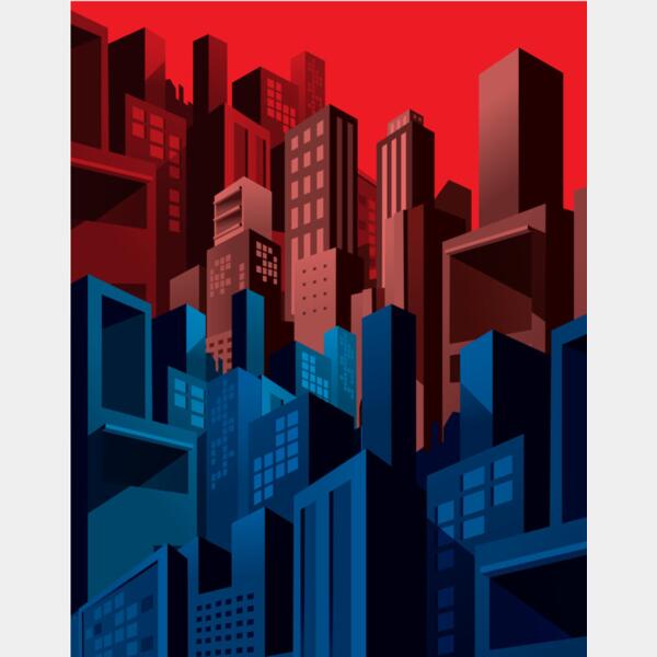 Bg  Blue   Red Buildings  Background Designs with Frame  Kids Boy Background Background  KBB 10 Thumbnail