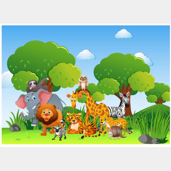 Bg  Wonderful Animals  Background Designs with Frame  Kids Boy Background Background  KBB 32 Thumbnail
