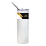20oz/600ml Glitter Sparkling Stainless Steel Skinny Tumbler with Stainless Straw Thumbnail