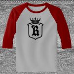 Raglan 3/4 Roundneck Shirt (Gray Body) Thumbnail