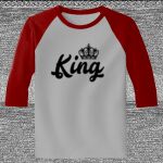 Raglan 3/4 Roundneck Shirt (Gray Body) Thumbnail