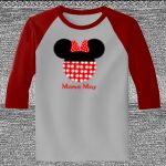 Raglan 3/4 Roundneck Shirt (Gray Body) Thumbnail