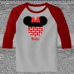 Raglan 3/4 Roundneck Shirt (Gray Body) Thumbnail