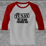 Raglan 3/4 Roundneck Shirt (Gray Body) Thumbnail