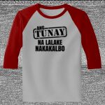 Raglan 3/4 Roundneck Shirt (Gray Body) Thumbnail