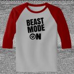 Raglan 3/4 Roundneck Shirt (Gray Body) Thumbnail