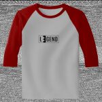 Raglan 3/4 Roundneck Shirt (Gray Body) Thumbnail