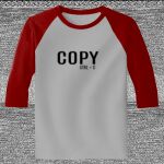 Raglan 3/4 Roundneck Shirt (Gray Body) Thumbnail