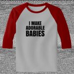 Raglan 3/4 Roundneck Shirt (Gray Body) Thumbnail