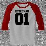 Raglan 3/4 Roundneck Shirt (Gray Body) Thumbnail