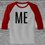 Raglan 3/4 Roundneck Shirt (Gray Body) Thumbnail