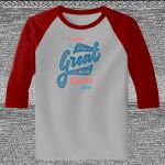 Raglan 3/4 Roundneck Shirt (Gray Body) Thumbnail