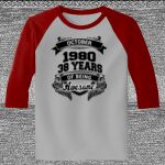 Raglan 3/4 Roundneck Shirt (Gray Body) Thumbnail