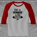 Raglan 3/4 Roundneck Shirt (Gray Body) Thumbnail