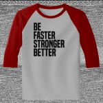 Raglan 3/4 Roundneck Shirt (Gray Body) Thumbnail