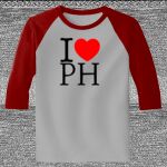 Raglan 3/4 Roundneck Shirt (Gray Body) Thumbnail