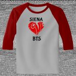 Raglan 3/4 Roundneck Shirt (Gray Body) Thumbnail