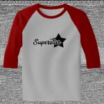 Raglan 3/4 Roundneck Shirt (Gray Body) Thumbnail