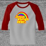 Raglan 3/4 Roundneck Shirt (Gray Body) Thumbnail