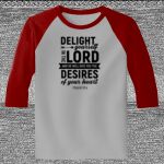 Raglan 3/4 Roundneck Shirt (Gray Body) Thumbnail