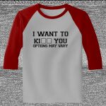 Raglan 3/4 Roundneck Shirt (Gray Body) Thumbnail