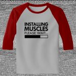 Raglan 3/4 Roundneck Shirt (Gray Body) Thumbnail