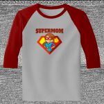 Raglan 3/4 Roundneck Shirt (Gray Body) Thumbnail