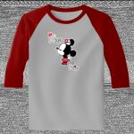 Raglan 3/4 Roundneck Shirt (Gray Body) Thumbnail