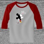 Raglan 3/4 Roundneck Shirt (Gray Body) Thumbnail