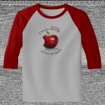 Raglan 3/4 Roundneck Shirt (Gray Body) Thumbnail