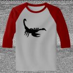 Raglan 3/4 Roundneck Shirt (Gray Body) Thumbnail