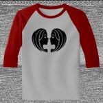 Raglan 3/4 Roundneck Shirt (Gray Body) Thumbnail