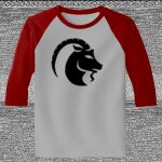 Raglan 3/4 Roundneck Shirt (Gray Body) Thumbnail