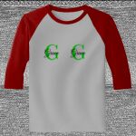 Raglan 3/4 Roundneck Shirt (Gray Body) Thumbnail