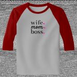 Raglan 3/4 Roundneck Shirt (Gray Body) Thumbnail