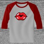 Raglan 3/4 Roundneck Shirt (Gray Body) Thumbnail