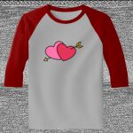 Raglan 3/4 Roundneck Shirt (Gray Body) Thumbnail