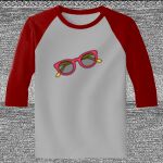 Raglan 3/4 Roundneck Shirt (Gray Body) Thumbnail