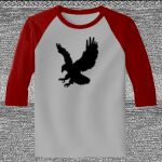 Raglan 3/4 Roundneck Shirt (Gray Body) Thumbnail