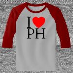 Raglan 3/4 Roundneck Shirt (Gray Body) Thumbnail